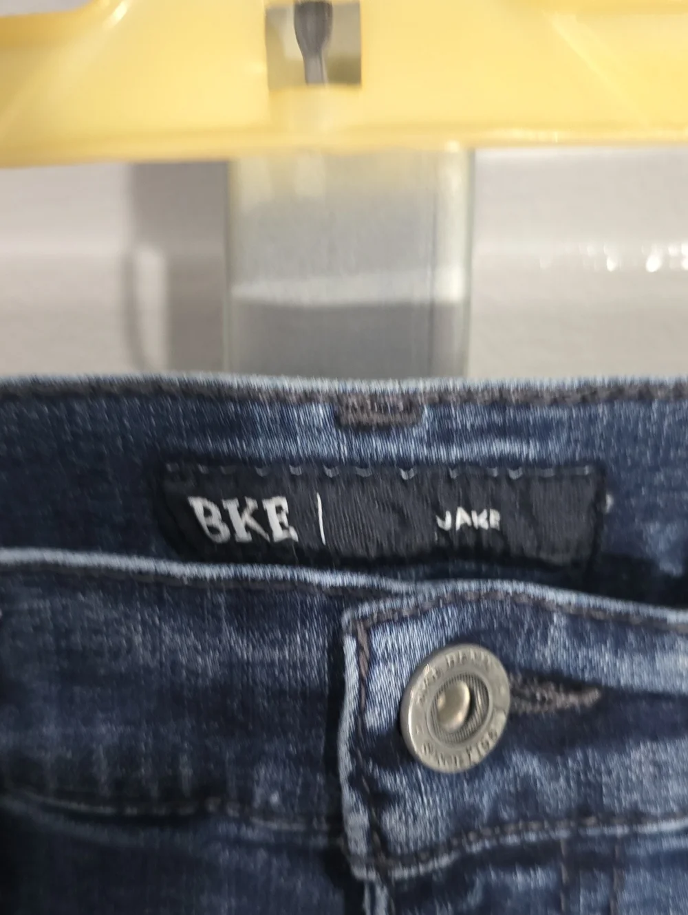 BKE Men's Straight Jeans in Dark Blue Wash Size‎ 33 X 34